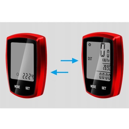Vitezometru Digital Wireless pentru Bicicletă – Afișaj LCD, Rezistent la Apă, Compatibil cu Roți de 14-29 Inch, Negru
