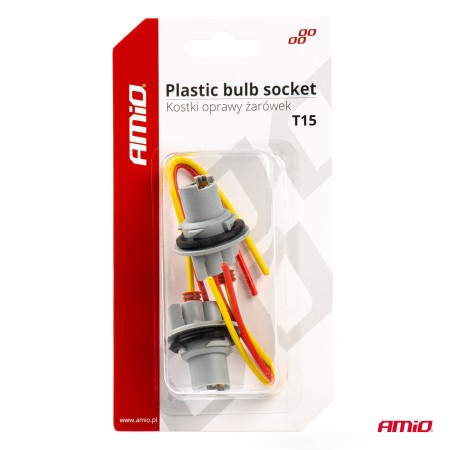 Set 2 socluri bec T15, W16W, W5W, cu garnitura din cauciuc