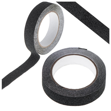 Banda anti alunecare de protectie, autoadeziva, 5m x 2,5cm, Negru