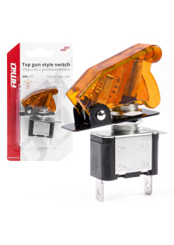 Comutator iluminat (intrerupator) cu protectie, destinatie auto, moto, ATV, SSV, Off-Road, model 