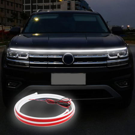 Banda LED Auto decor iluminare capota, 12V, 180cm, lumina Alb