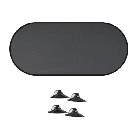 Parasolar Auto pentru Luneta, 100x50 cm, cu Ventuze, Protectie UV, Negru