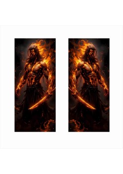 Set 2 Stickere Autoadezive OraJet pentru Stâlpi Uși Auto, Print HD EcoSolvent, 2x 50x22 cm