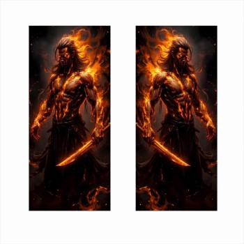 Set 2 Stickere Autoadezive OraJet pentru Stâlpi Uși Auto, Print HD EcoSolvent, 2x 50x22 cm