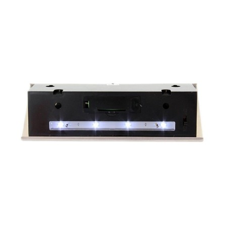 Placă Număr Casă Iluminată LED, Cu Încărcare Solară, Carcasă Inox, 4 LED-uri Albe, Autocolante Incluse