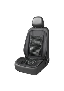 Husa scaun auto cu bile de masaj si suport lombar, dimensiuni 98 x 49 cm, culoare Neagra