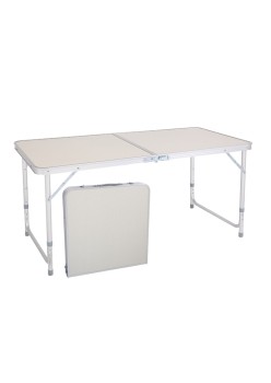Masă Pliabilă Picnic, Aluminiu + Blat MDF, 120x60 cm, Portabilă, Tip Valiză