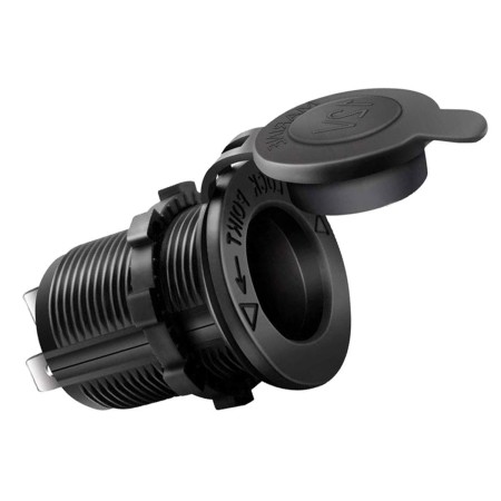 Priza Suplimentara Impermeabila 12V-24V pentru Auto, ATV, SSV, Off-Road – Montaj Universal, Negru
