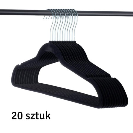 Set 20 de umerase catifelate, acoperite cu catifea moale, culoare Neagra