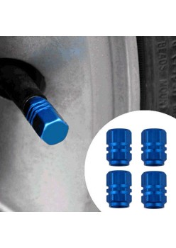 Set capacele auto pentru ventil hexagon albastru 4 buc