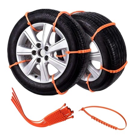 Set 10 benzi Anti-Derapante pentru Anvelope Auto, reglabile, lungime 93,5 cm