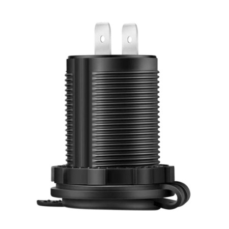 Priza Suplimentara Impermeabila 12V-24V pentru Auto, ATV, SSV, Off-Road – Montaj Universal, Negru