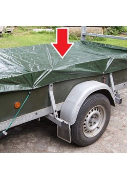 Prelata Impermeabila cu ochiuri metalice de prindere, dimensiune 6,0m x 8,0m, densitate 120g/m2, culoare verde