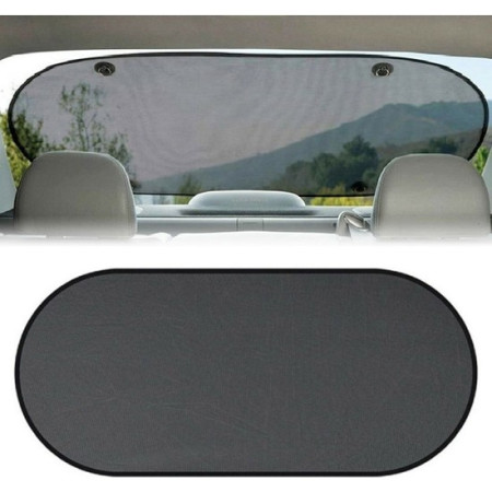 Parasolar Auto pentru Luneta, 100x50 cm, cu Ventuze, Protectie UV, Negru