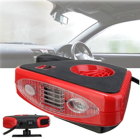 Aeroterma Auto 3in1, pentru ventilatie, incalzire sau dezaburire geam auto, 12V, 150W, cu lanterna
