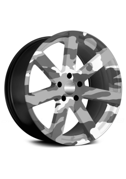 Folie decorativa jante auto set 4 bucati, print EcoSolvent Oracal, autoadeziva, diametru 60 cm, model sport FJT-24