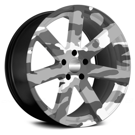 Folie decorativa jante auto set 4 bucati, print EcoSolvent Oracal, autoadeziva, diametru 60 cm, model sport FJT-24