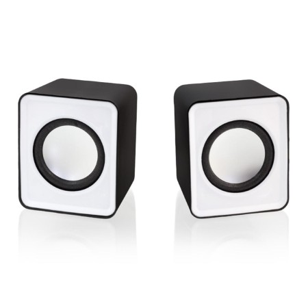 Boxe Stereo 2.0 cu conectare USB & Jack, putere 2 x 3W, culoare alba