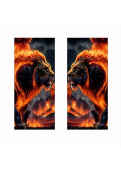 Set 2 Stickere Auto Decorative pentru Stalpi Usi, Print HD EcoSolvent, Folie Oracal Autoadeziva, 50x22 cm