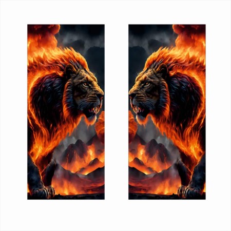 Set 2 Stickere Auto Decorative pentru Stalpi Usi, Print HD EcoSolvent, Folie Oracal Autoadeziva, 50x22 cm