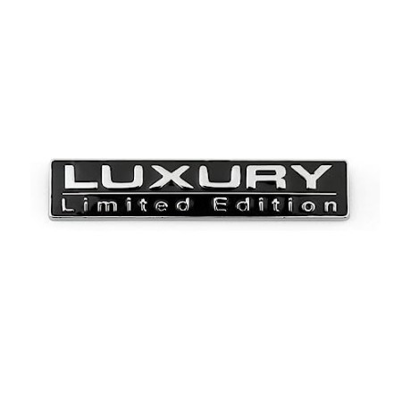 Emblema auto metalica LUXURY, reliefata 3D, dimensiune 7,5 x 1,5 cm