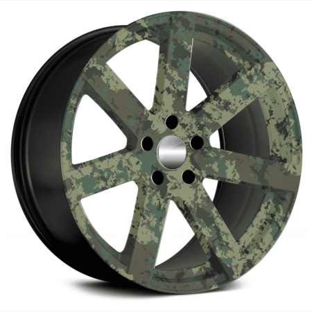 Set folii personalizare jante auto model FJT-07, 4 bucati, diametru 60 cm, imprimare EcoSolvent, adeziv exterior rezistent