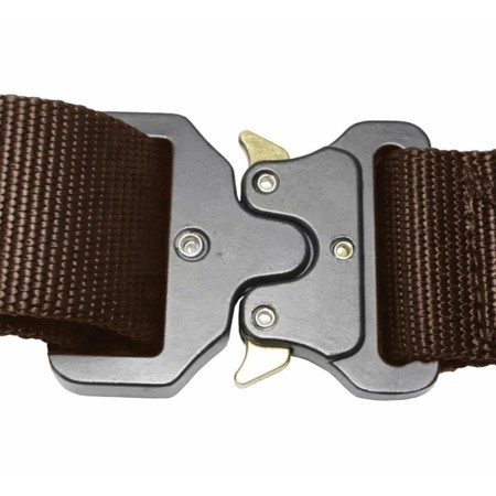Curea Tactica pentru pantaloni, culoare Maro cu catarama Neagra