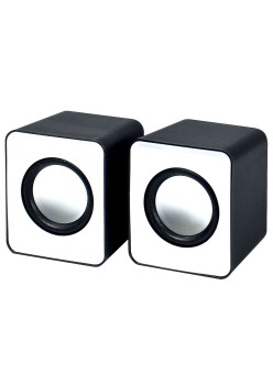 Boxe Stereo 2.0 cu conectare USB & Jack, putere 2 x 3W, culoare alba