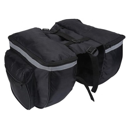 Geanta de transport negra pentru bicicleta cu 4 compartimente AVX-RW1