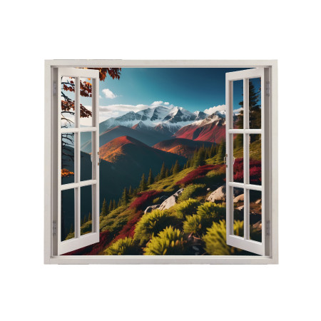 Folie decorativa autoadeziva View to Haven 34, 125x110 cm, vinilin imprimat pentru perete interior, Oracal