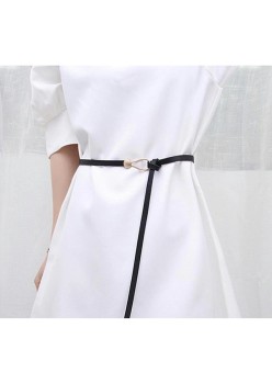 Curea rochie neagra, subtire cu catarama, lungime 110cm