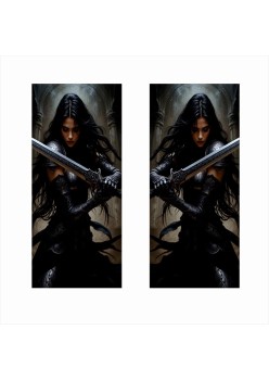 Set 2 Stickere Auto Decorative pentru Stalpi Uși, Print HD, 50x22 cm, Folie Autoadezivă OraJet, Rezistentă UV si Intemperii