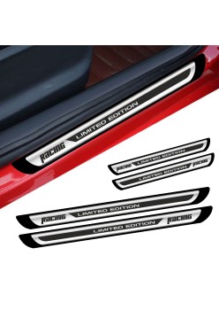 Set 4 bucati Protectii Praguri din autocolant Crom - Racing Limited Edition