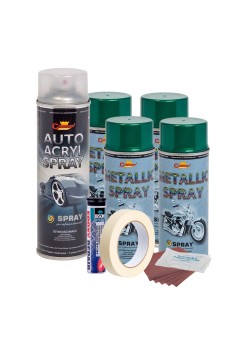 Kit complet reparatie si vopsire jante culoare Verde Metalizat, V4