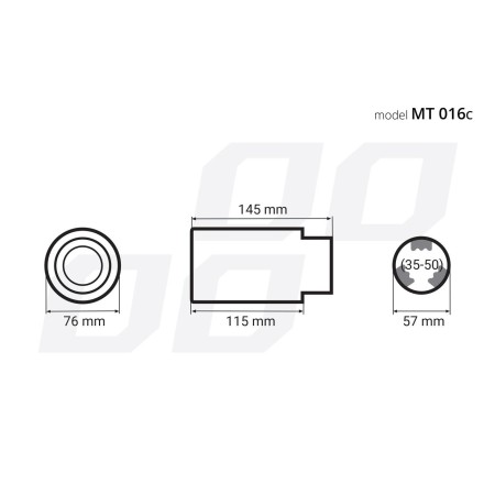 Ornament toba esapament din otel inoxidabil MT 016C
