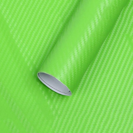 Folie Colantare Auto Carbon 3D Verde – 3m x 1.27m, Imitatie Fibra de Carbon, Aplicare Universala Exterior/Interior