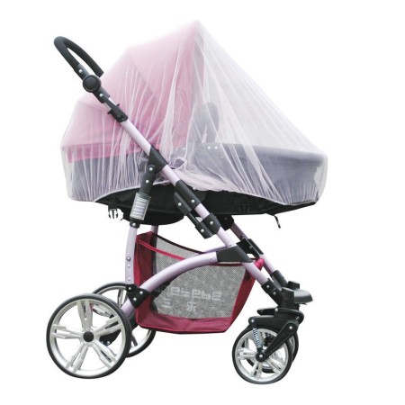 Plasă de Țânțari Universală pentru Cărucior Bebe, Elastică, 140 cm, Alb – Protecție Vară, Anti-Insecte