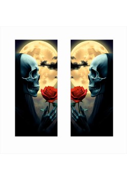 Set 2 Stickere Auto Decorative pentru Stalpi Usi – Autocolant Autoadeziv OraJet, Print Outdoor EcoSolvent, 50x22 cm