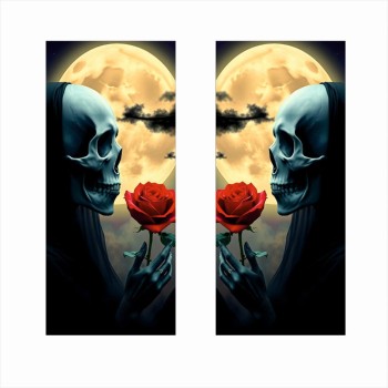 Set 2 Stickere Auto Decorative pentru Stalpi Usi – Autocolant Autoadeziv OraJet, Print Outdoor EcoSolvent, 50x22 cm