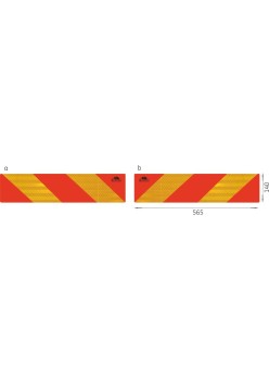 Placute reflectorizante pentru camioane 56.5x14 cm 2 buc