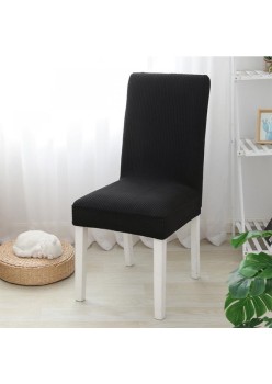 Husa universala pentru scaune clasice, model CATIFEA, culoare NEGRU