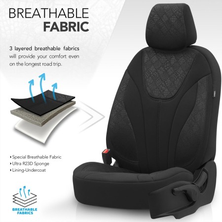 Set huse scaun auto PREMIUM, Universale, nefractionate, OTOM RUBY DESIGN 1201