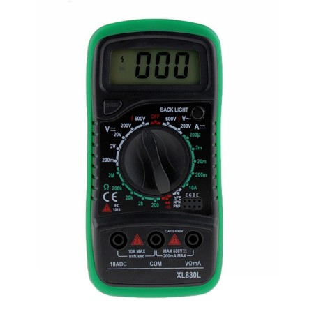 Multimetru digital cu afisaj LCD, cu carcasa de protectie antisoc