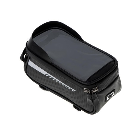 Suport Telefon Impermeabil, Tip Geantă, cu Montaj pe Motocicletă și Bicicletă, Compartiment Depozitare, Ecran Touch