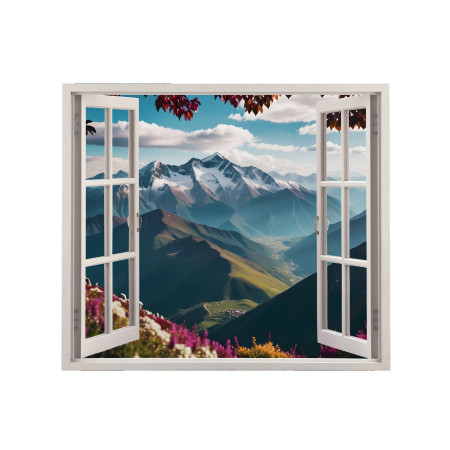 Folie decor perete interior View to Haven 35, autoadeziva, 125x110 cm, print color ecologic, vinilin Oracal