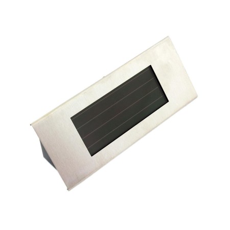 Placă Număr Casă Iluminată LED, Cu Încărcare Solară, Carcasă Inox, 4 LED-uri Albe, Autocolante Incluse