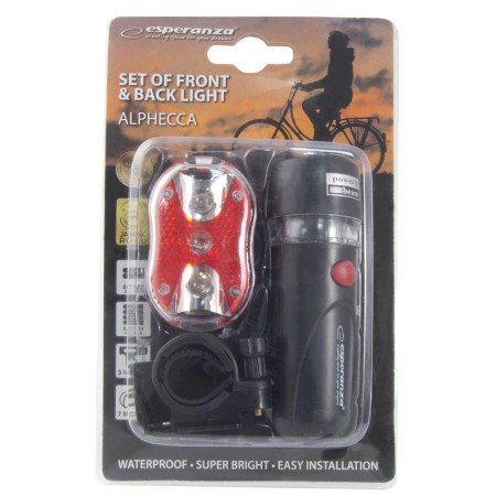 Kit Bicicleta Lampa Frontala LED + Lampa Stop LED, ALPHECCA EOT015
