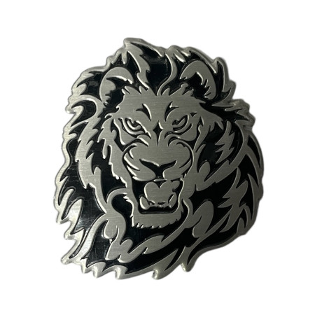 Emblema auto reliefata 3D, 6 x 7 cm, Lion