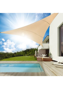 Umbrar de Gradina Triunghi, protectie UV GREENBLUE GB501, crem, 4,0 m