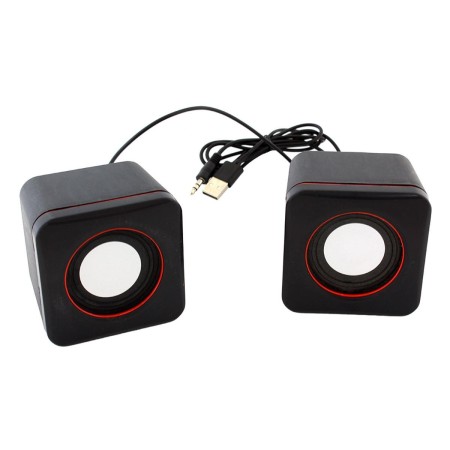 Boxe Stereo 2.0 cu conectare USB & Jack, putere 2 x 3W, culoare neagra